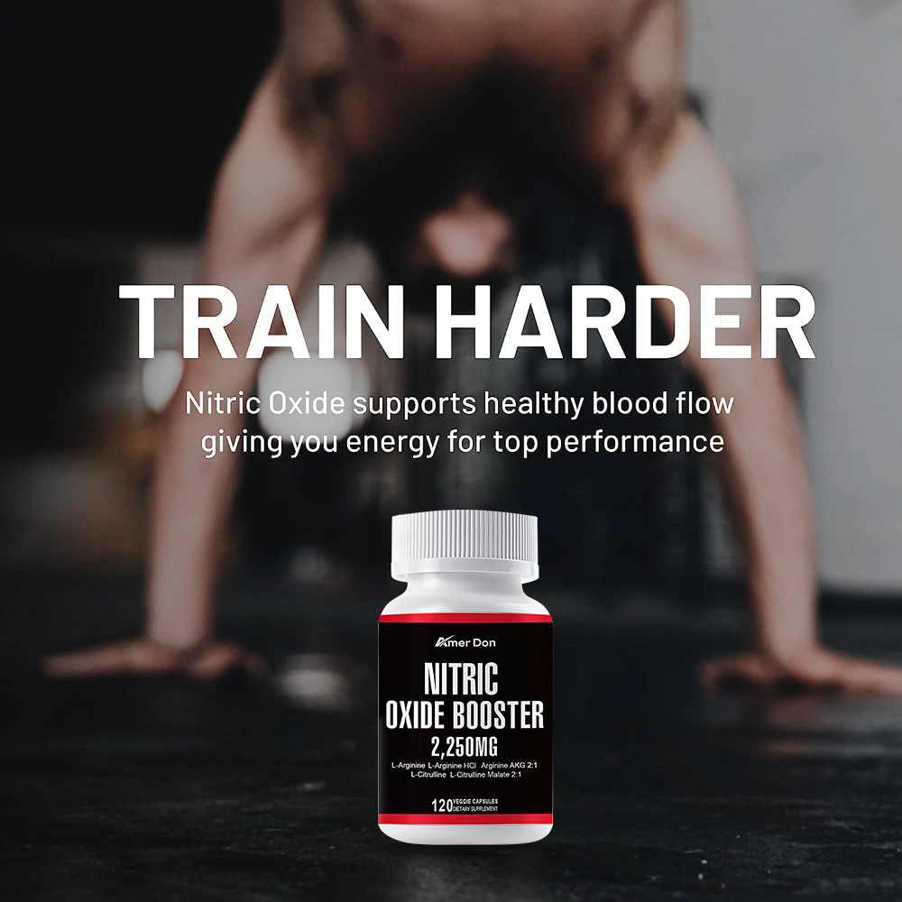 Nitric Oxide Booster Supplement – L-Arginine, L-Citrulline 2250mg – 120 Capsules