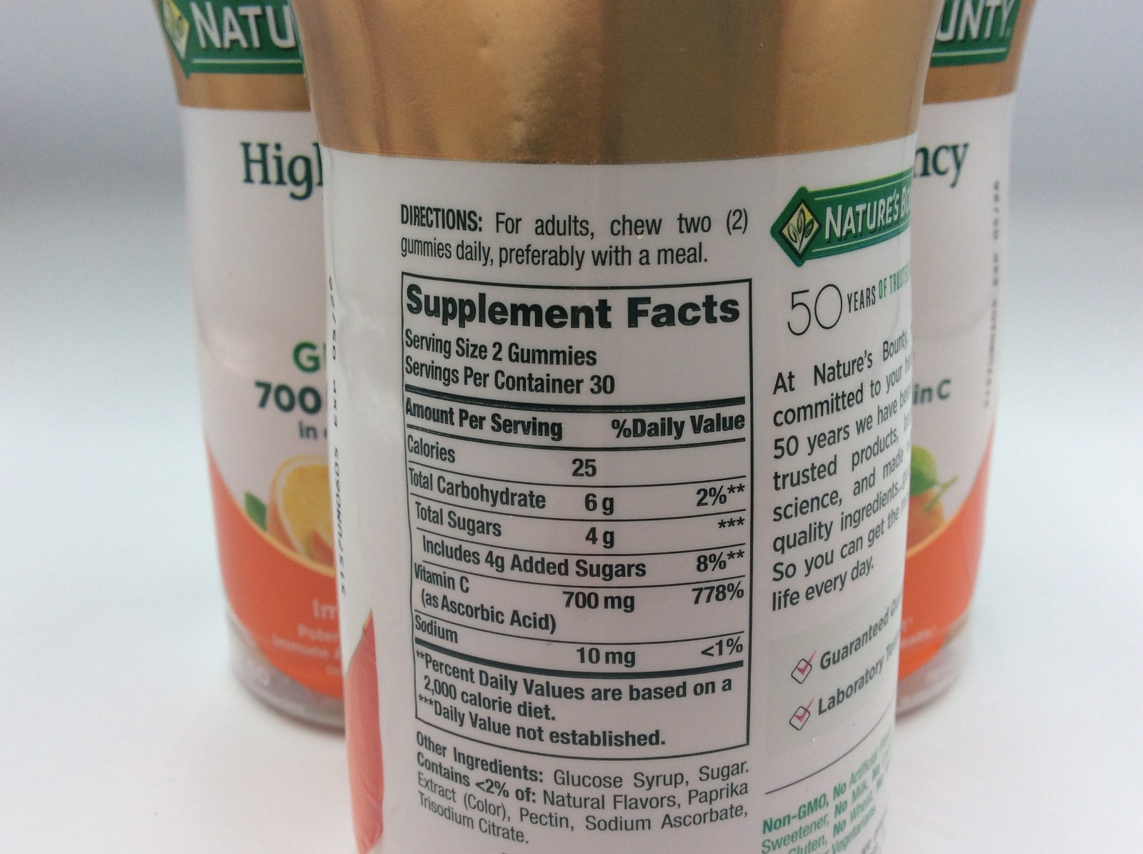 Nature’s Bounty High Potency Vitamin C Gummies 700mg Immune Support 🎈05/2026🎈