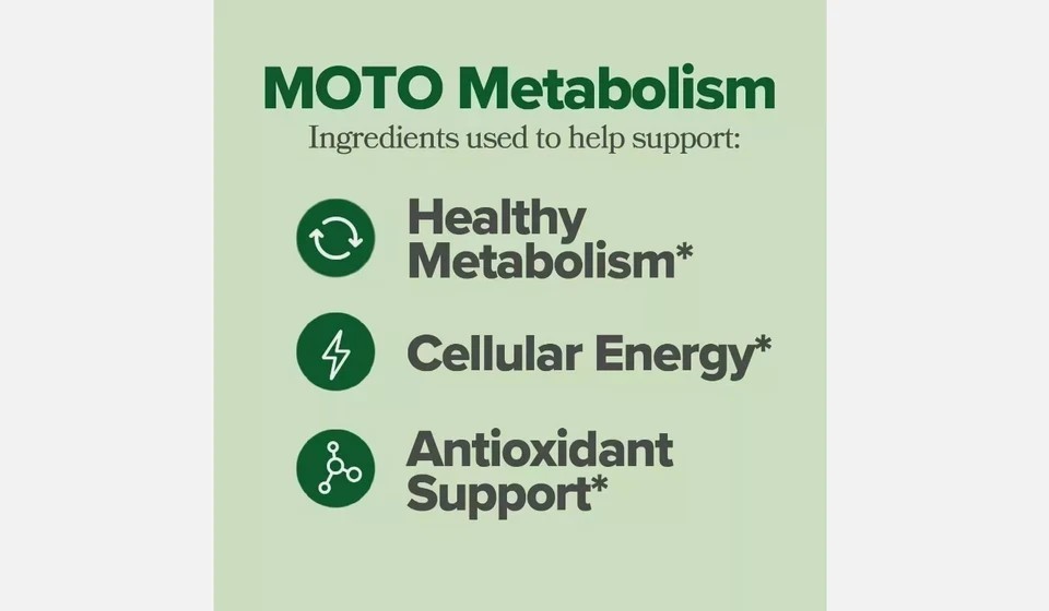 O Positiv Moto Women’s Metabolism Support Energy&Curb Craving Vegan 60 Cap NEW