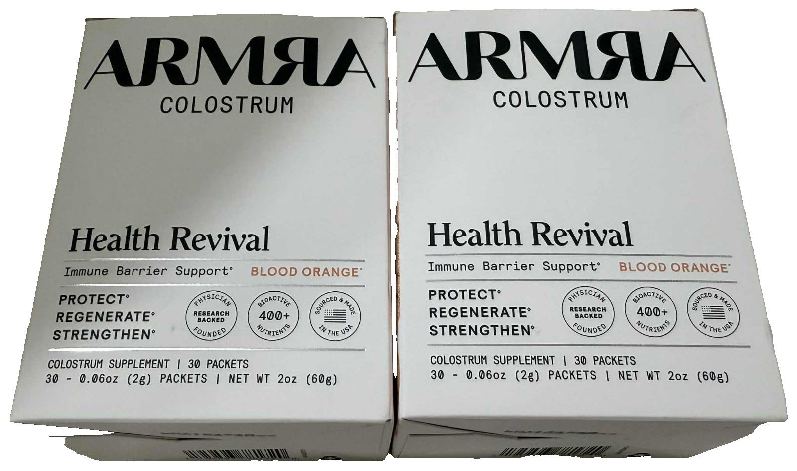 ARMRA Colostrum Superfood Grass-Fed Immune Support Blood Orange 60 Servings NEWW