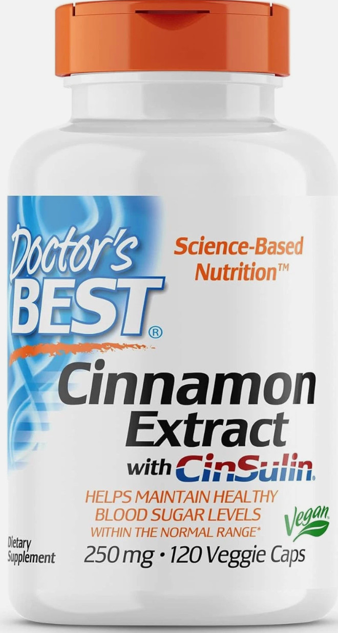 Doctor’s Best Cinnamon Extract with CinSulin 250mg 120 Caps EXP 02/2026