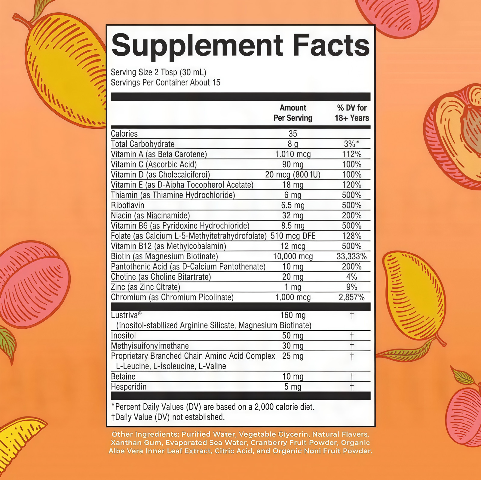 Mary Ruth’s Multivitamin + Hair Growth brand… 3 Pack | Peach Mango 15.22 oz |