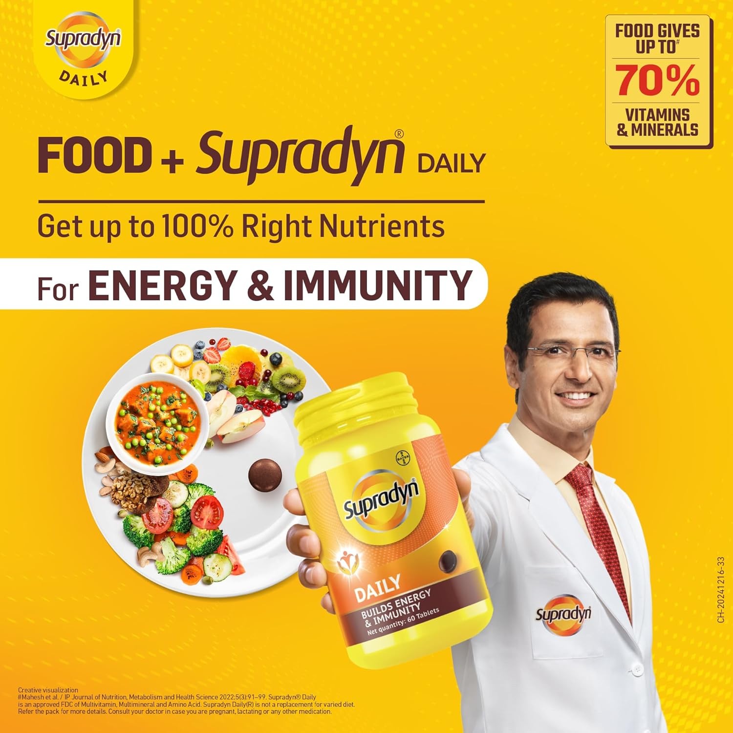 Supradyn Daily Multivitamin 15 Tablets for Unisex | Daily Immunity and 2X Energy
