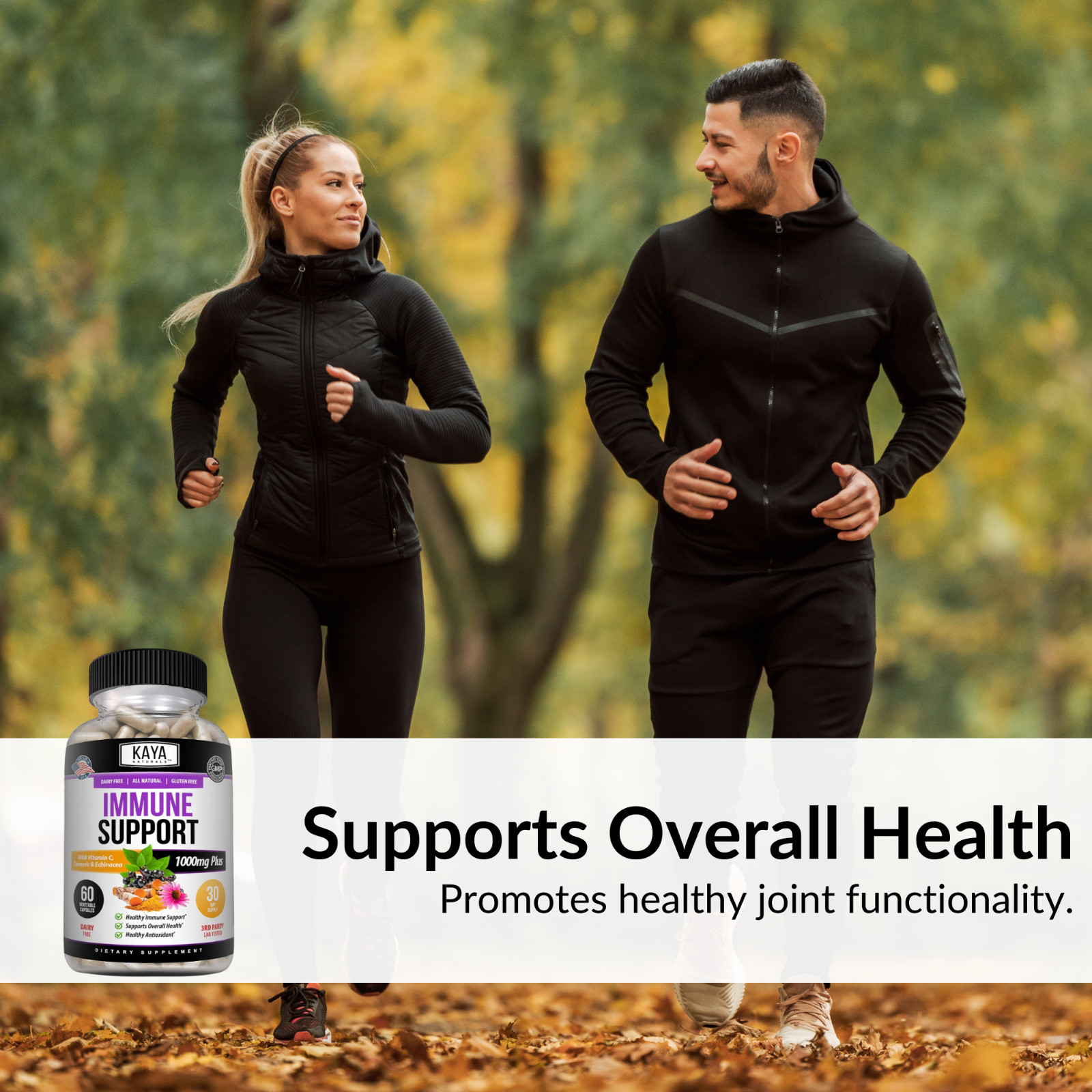 (2 Pack) Immune System Booster, Elderberry, Zinc, Probiotics, Echinacea, Garlic