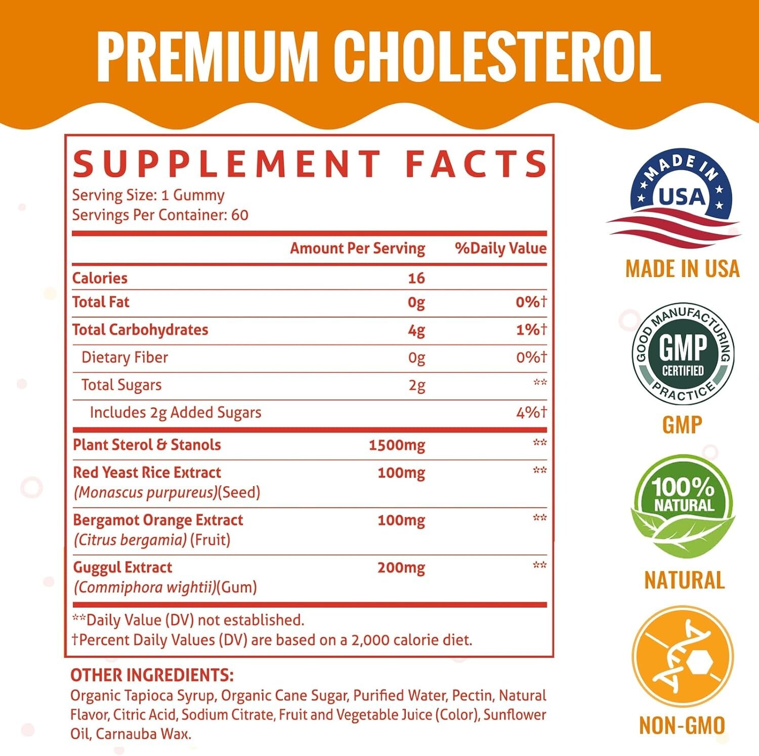 Cholesterol Supplements with 1500 Mg Plant Sterols & Stanols Cholesterol Supp