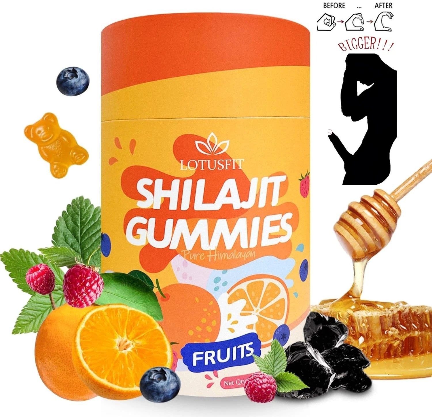 Shilajit Gummies Pure Himalayan Shilajit with Ashwagandha & 85+ Trace Minerals