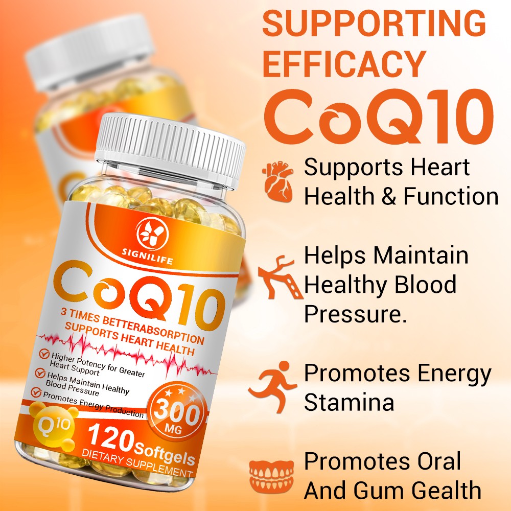 CoQ10 Coenzyme Q10 300mg 120 Capsules Heart Support NON GMO