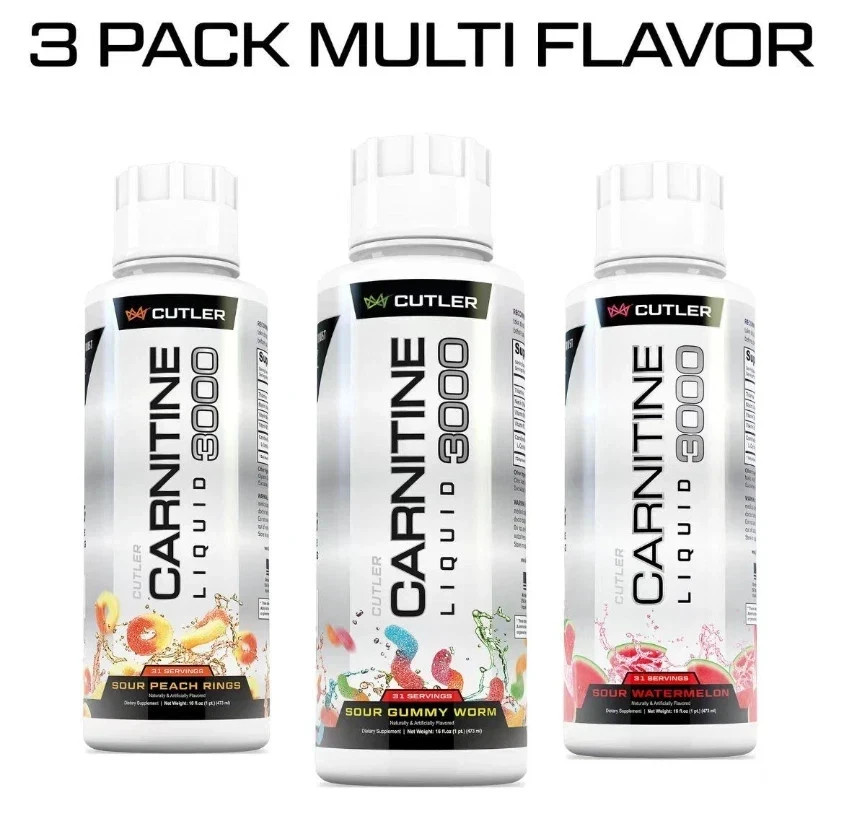 3pcs-Cutler Nutrition Liquid Carnitine 3000mg Energy and Metabolism
