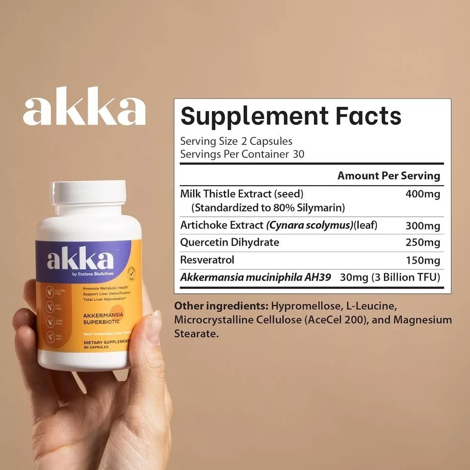AKKA Premium Liver Cleanse Detox & Repair Superbiotic Gut Health Milk Thistle