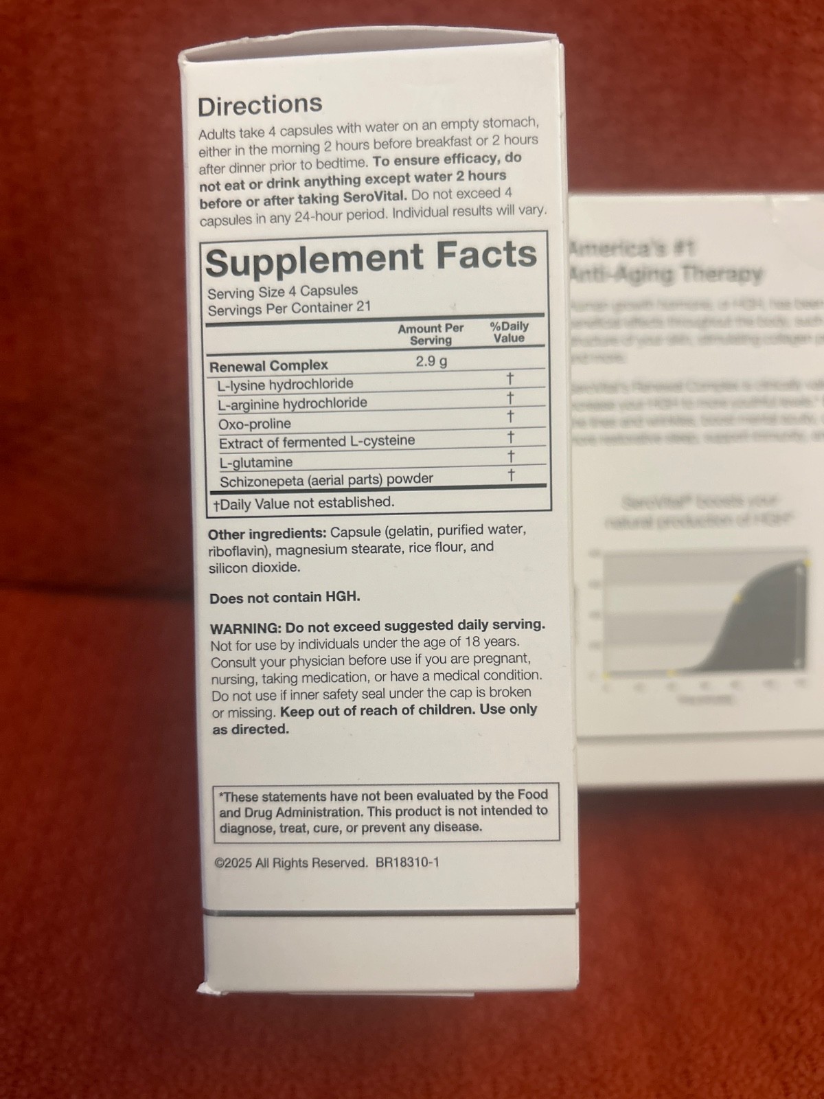 2x SeroVital Vitamin Capsules Reverse The Signs Of Aging 168 Cap. Exp 10/2028