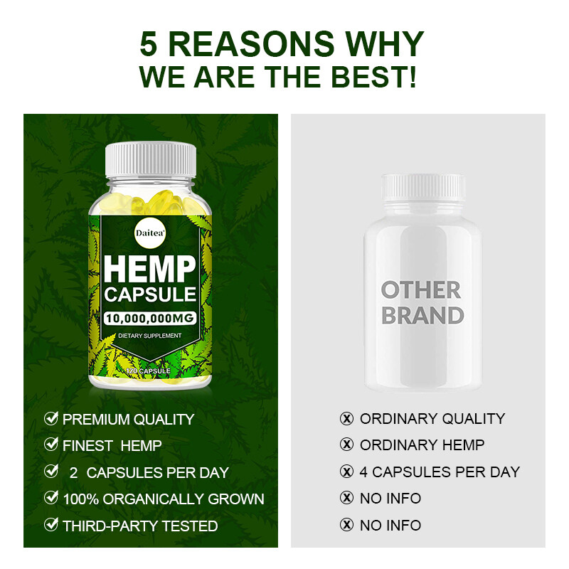 Extra Strength Hemp Capsule for Sleep, Calm, Anxiety