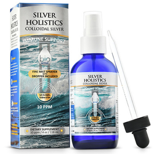 Silver Holistics Real Colloidal Silver Liquid Natural & Organic Supplement
