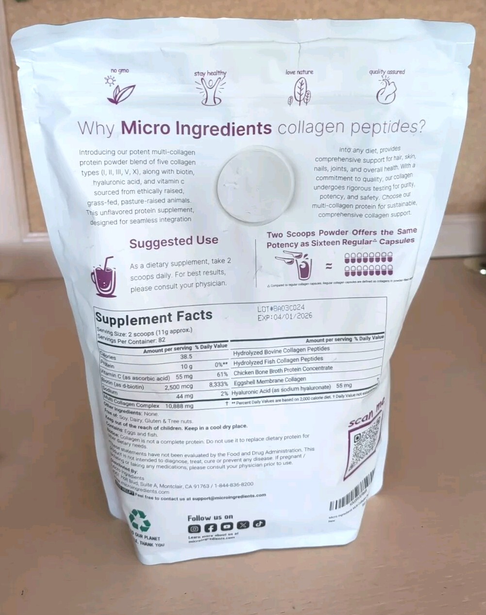 (Type I,II,III,V,X) Multi Collagen Peptides Powder-Hydrolyzed Protein Peptides