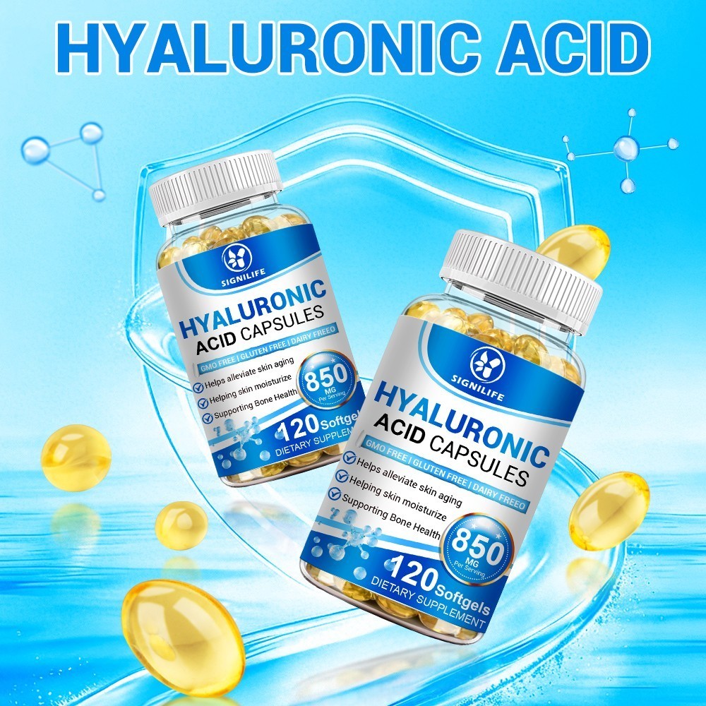 Hyaluronic Acid Capsules With Turmeric | 120 Capsules | Non-GMO & Gluten Free