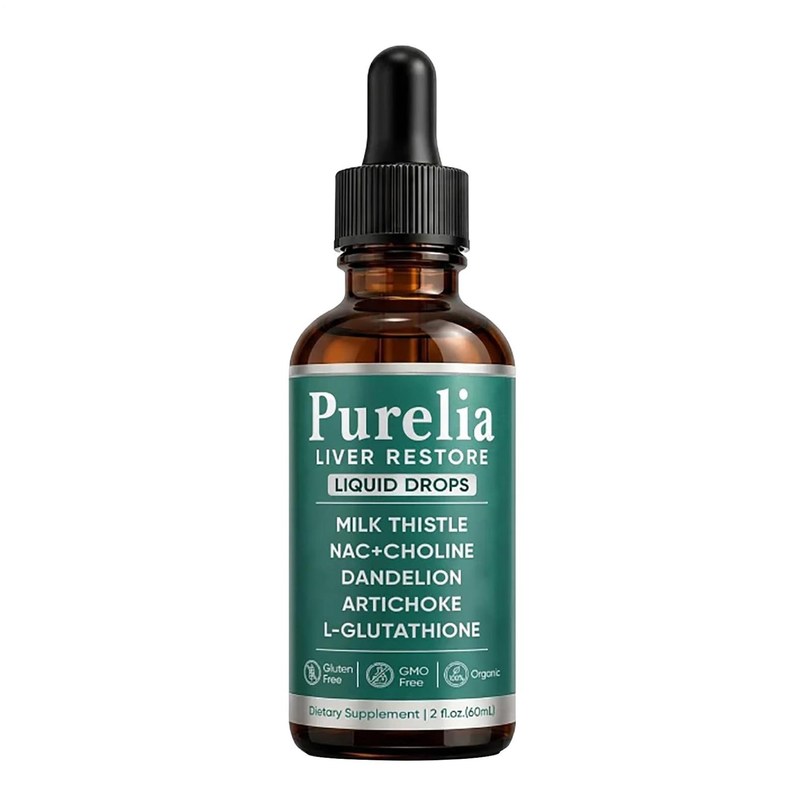 Purelia Liver Restore Drops – Complete Liver Detox Support Supplement 60ml