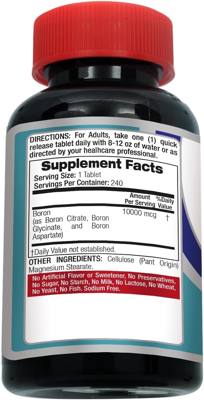Lab | Boron |10 Mg | 240 Servings | Boron Supplement for Men | Boron | USA Stock