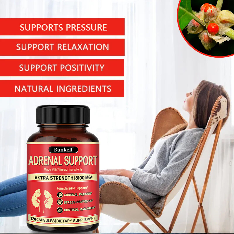 Adrenal Support Supplement – Supports Healthy Adrenal Function-30/60/120Capsules