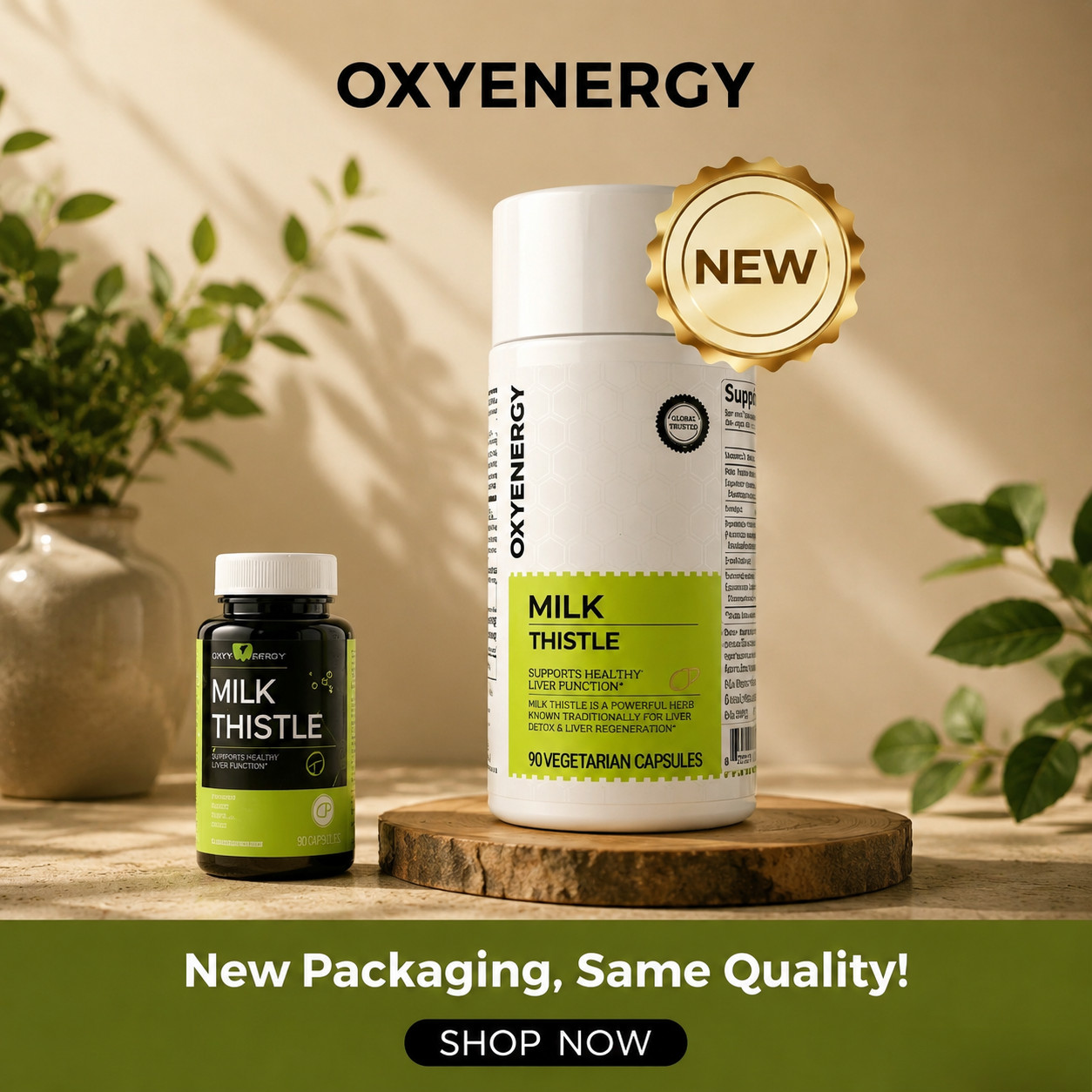 Oxyenergy Milk Thistle 300mg – Liver Cleanse & Detox Support, 90 Vegan Caps