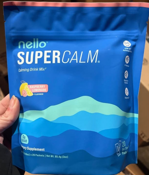 nello SUPER CALM Calming Drink Mix Raspberry Lemonade 20 servings 11/26 EXP
