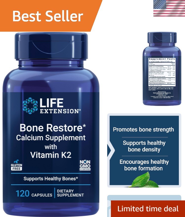 Bone Restore with Vitamin K2 – Essential Calcium & Mineral Complex, 120 Capsules