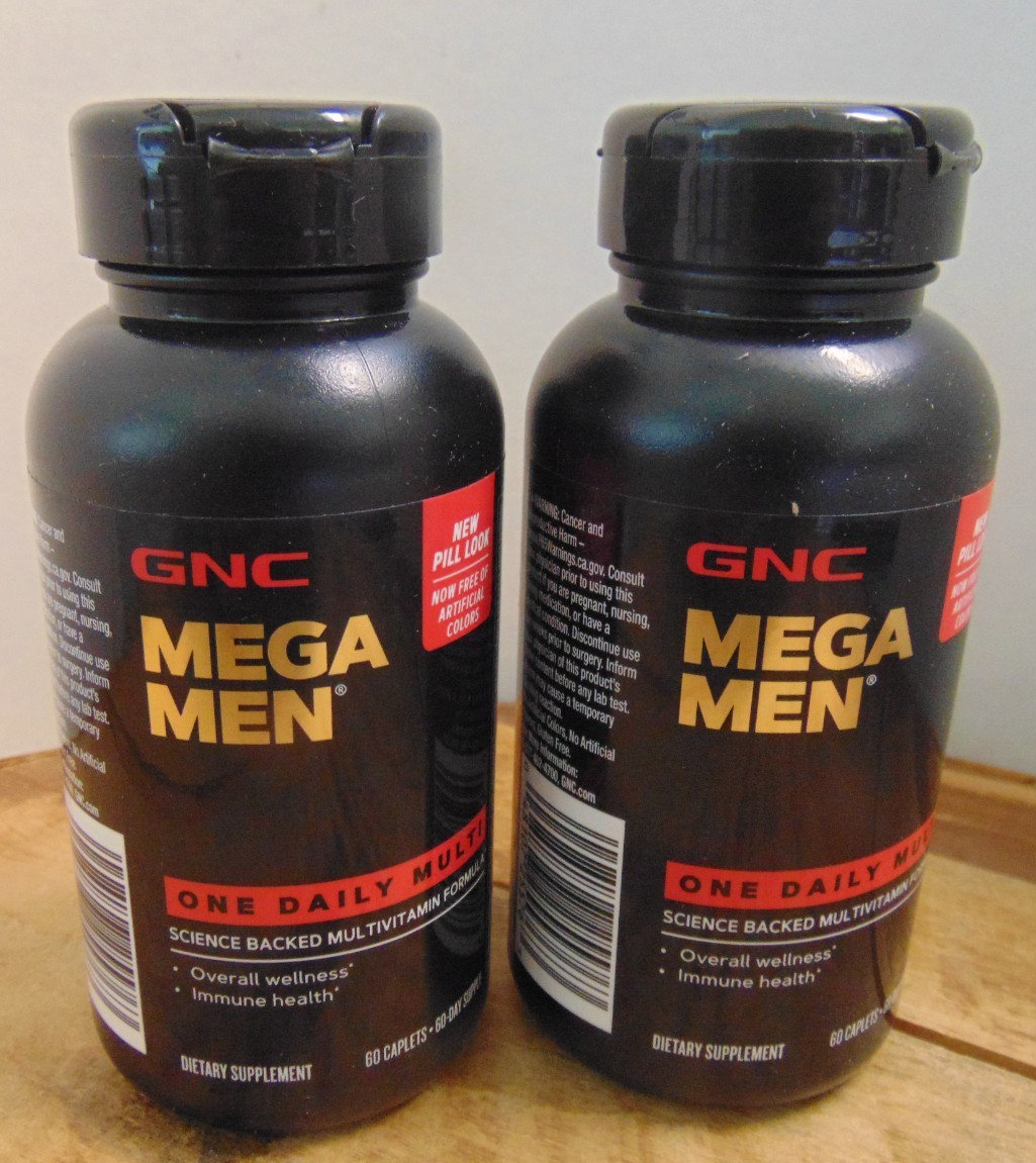 GNC Mega Men Essentials One Daily Multivitamin Supports Overall Health LOT of 2