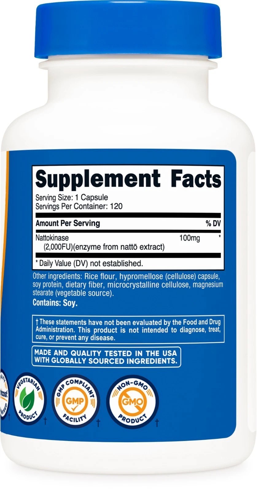 Nutricost Nattokinase 2,000FU, 120 Capsules – Gluten Free, Non-GMO, Vegetarian