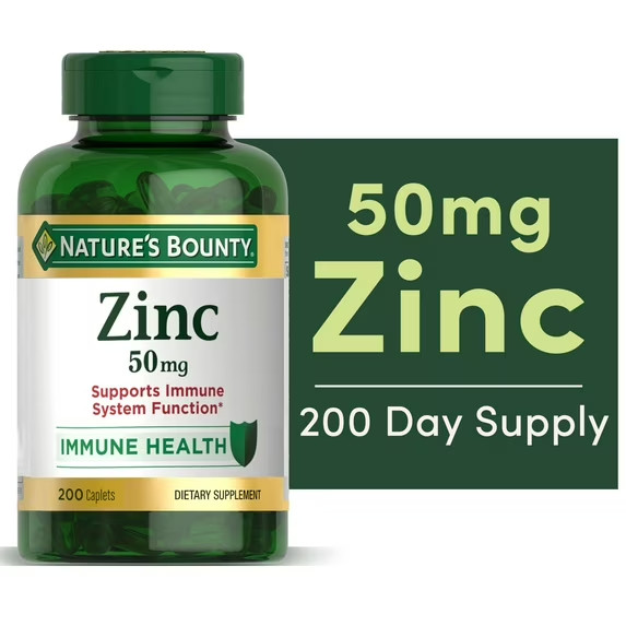 Nature’s Bounty Zinc 50 mg 200 Ct Tablet Support Immume System