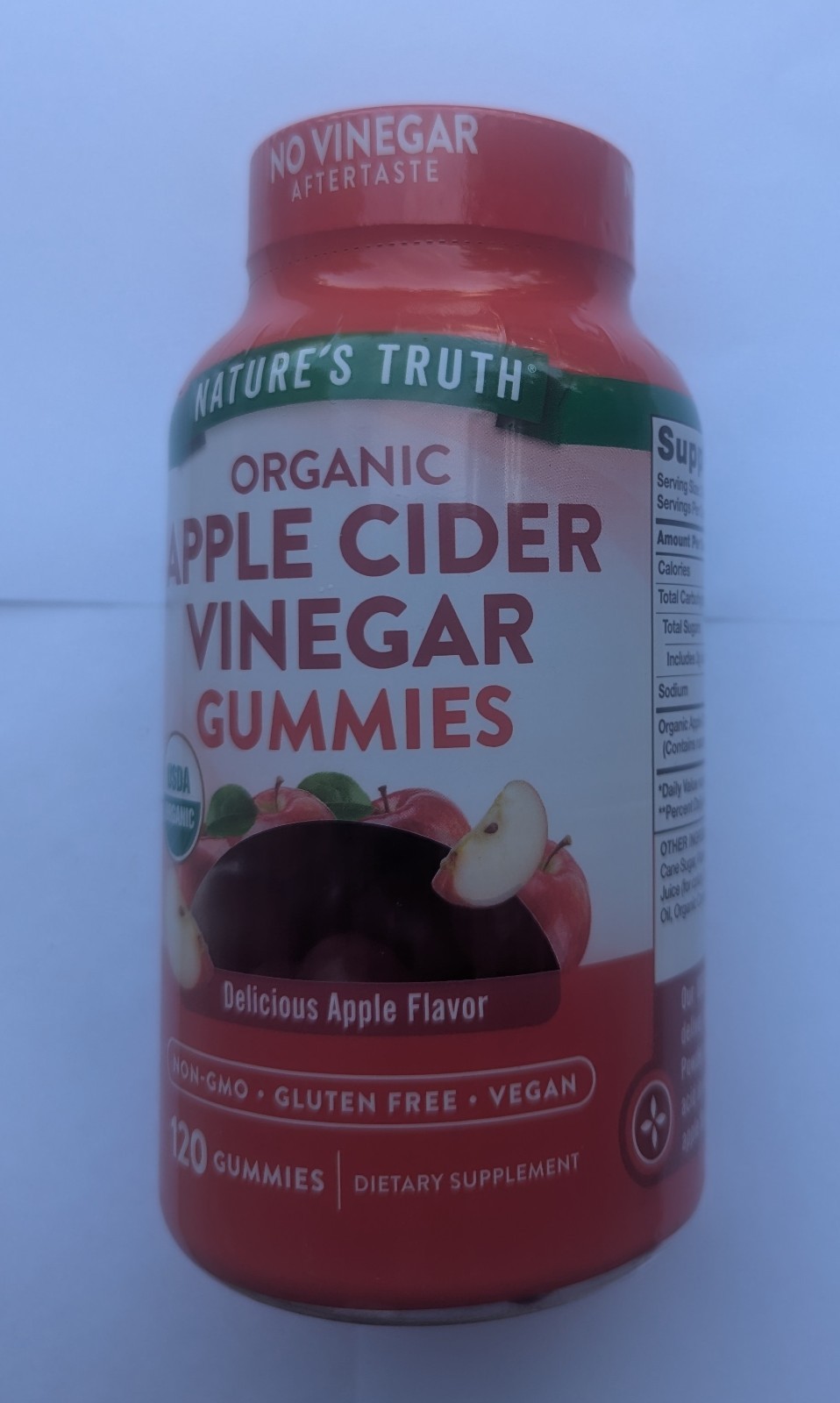 Organic Apple Cider Vinegar Gummies 500 Mg, 120 Ct Ex 10/27