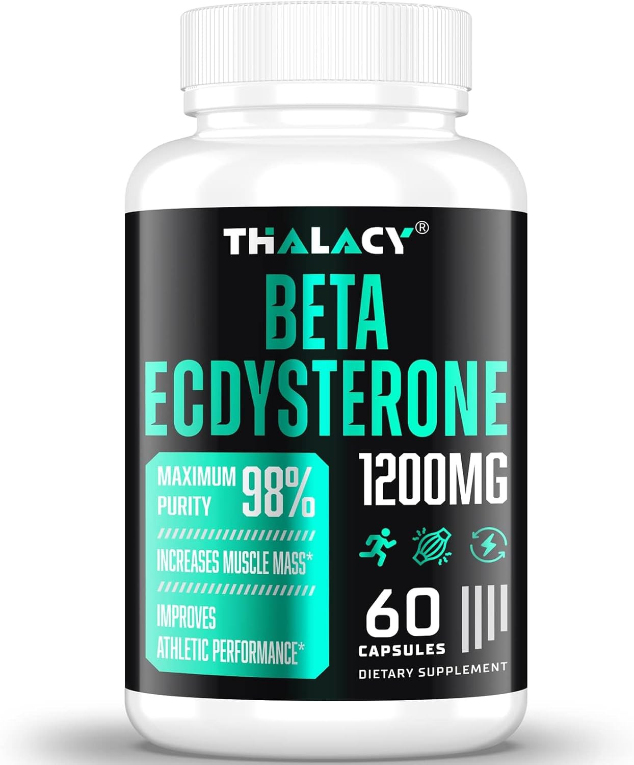 1200MG Beta Ecdysterone Supplement, 98% Maximum Purity Ecdysterone Supplements f