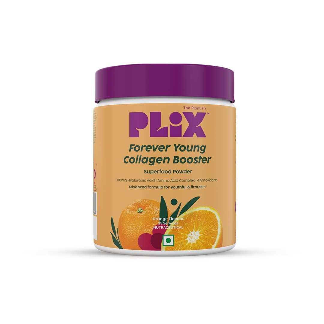 PLIX Collagen Supplement Powder Skin Elasticity, Firmness & Youthful Glow 200GM