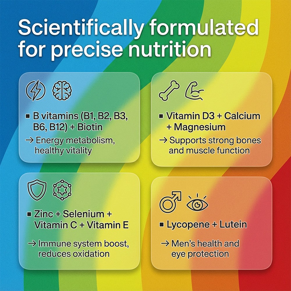 Multivitamin Supplement For Men,Daily Energy,Immune,Heart Support 30/60/120 Caps