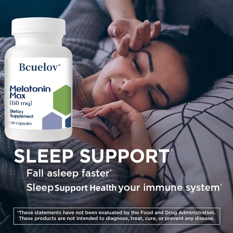 Qty30/60/120 Capsules For Sleep Support Supplement Relieve Stress Better Sleep