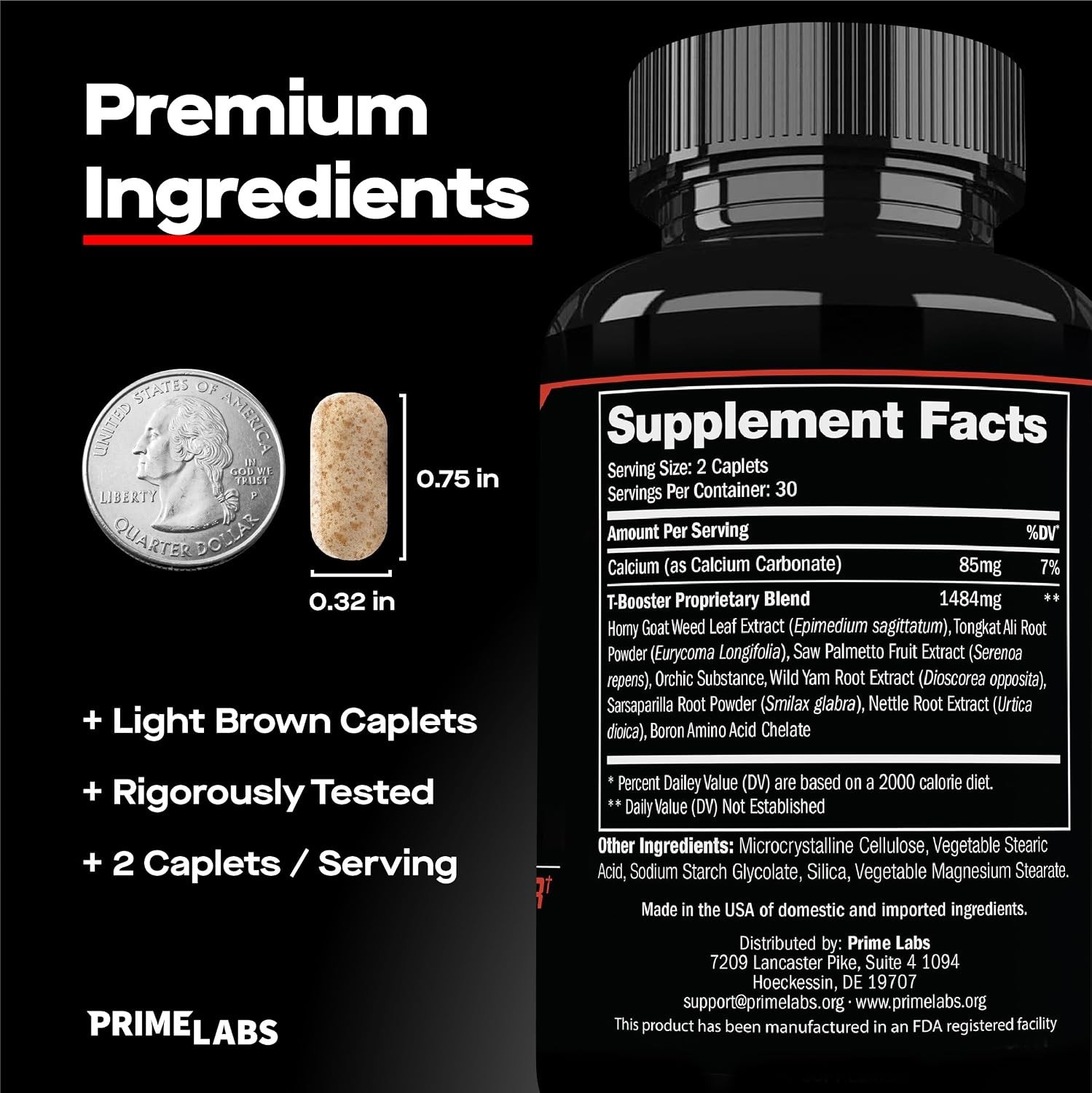 2-Pack Prime Energy & Stamina Booster for Men – 120 Keto Caplets