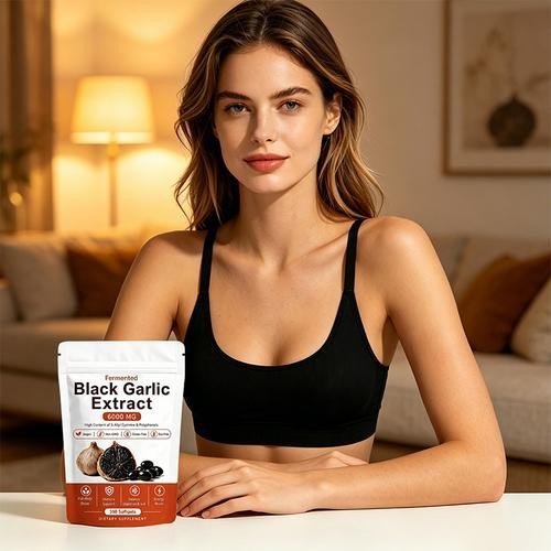 Garlic Black Extract Softgels 300ct, Odorless Vegan Non-GMO Supplement