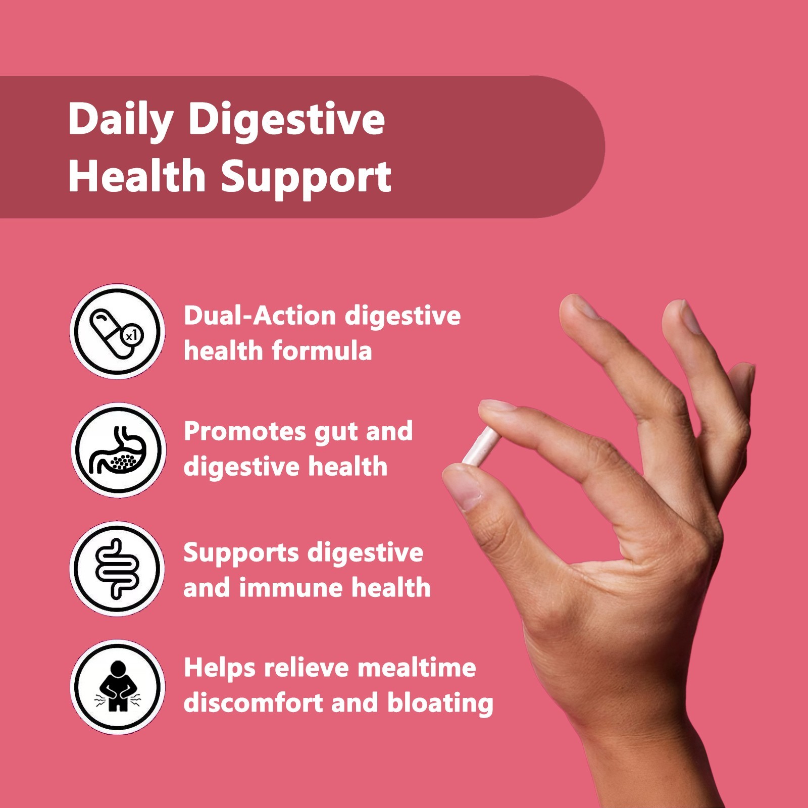Probiotics and Enzymes for Gut Health Immune Support Gluten Free Non-GMO