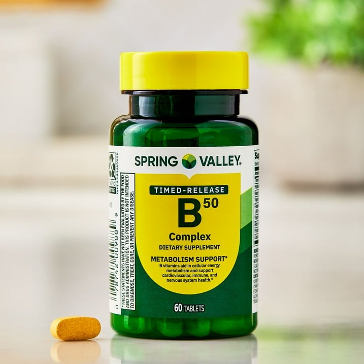 Spring Valley Vitamin B-50 Complex Timed-Release Tablets 60 Count