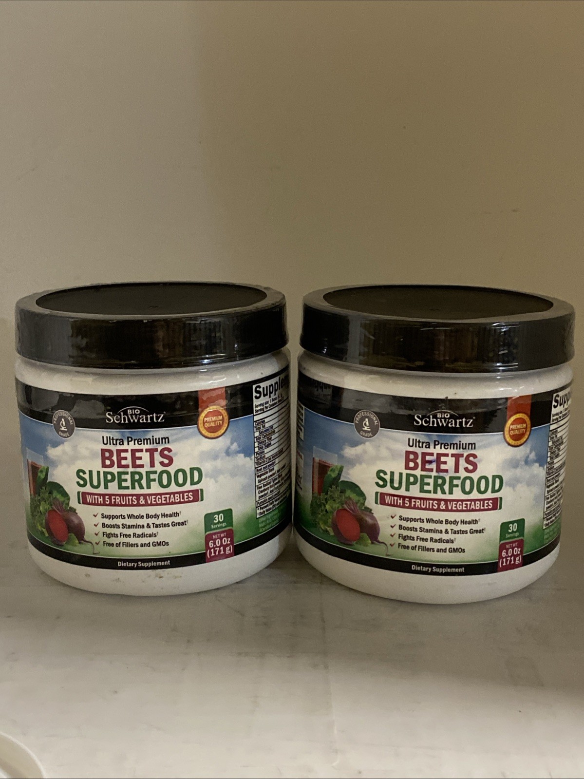 2x Bio Schwartz Ultra Premium Beets Superfood Supplement 30svgs 4/27