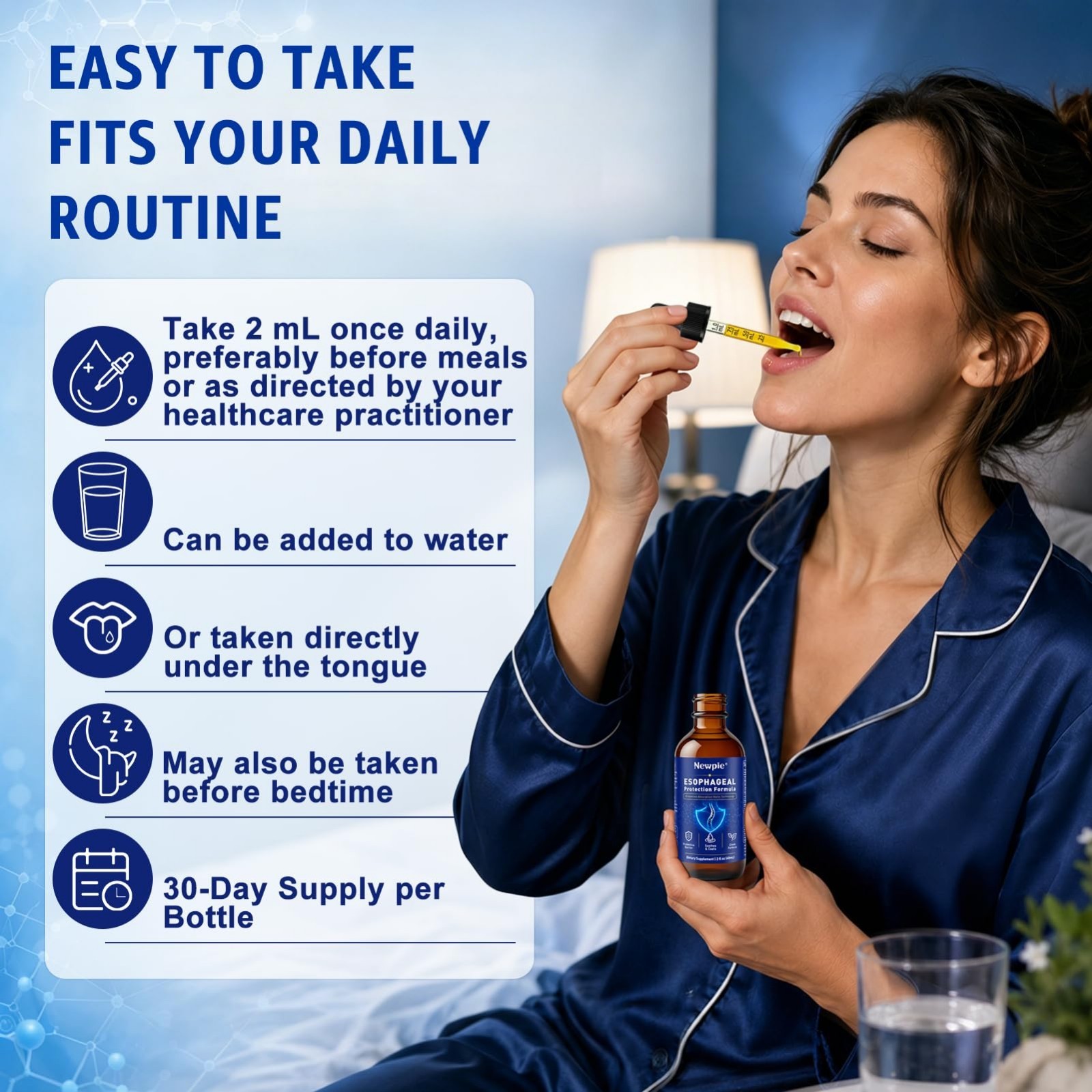 Esophageal Relief Drops – Slippery Elm, Zinc, L-Glutamine & Aloe Vera – Soothes
