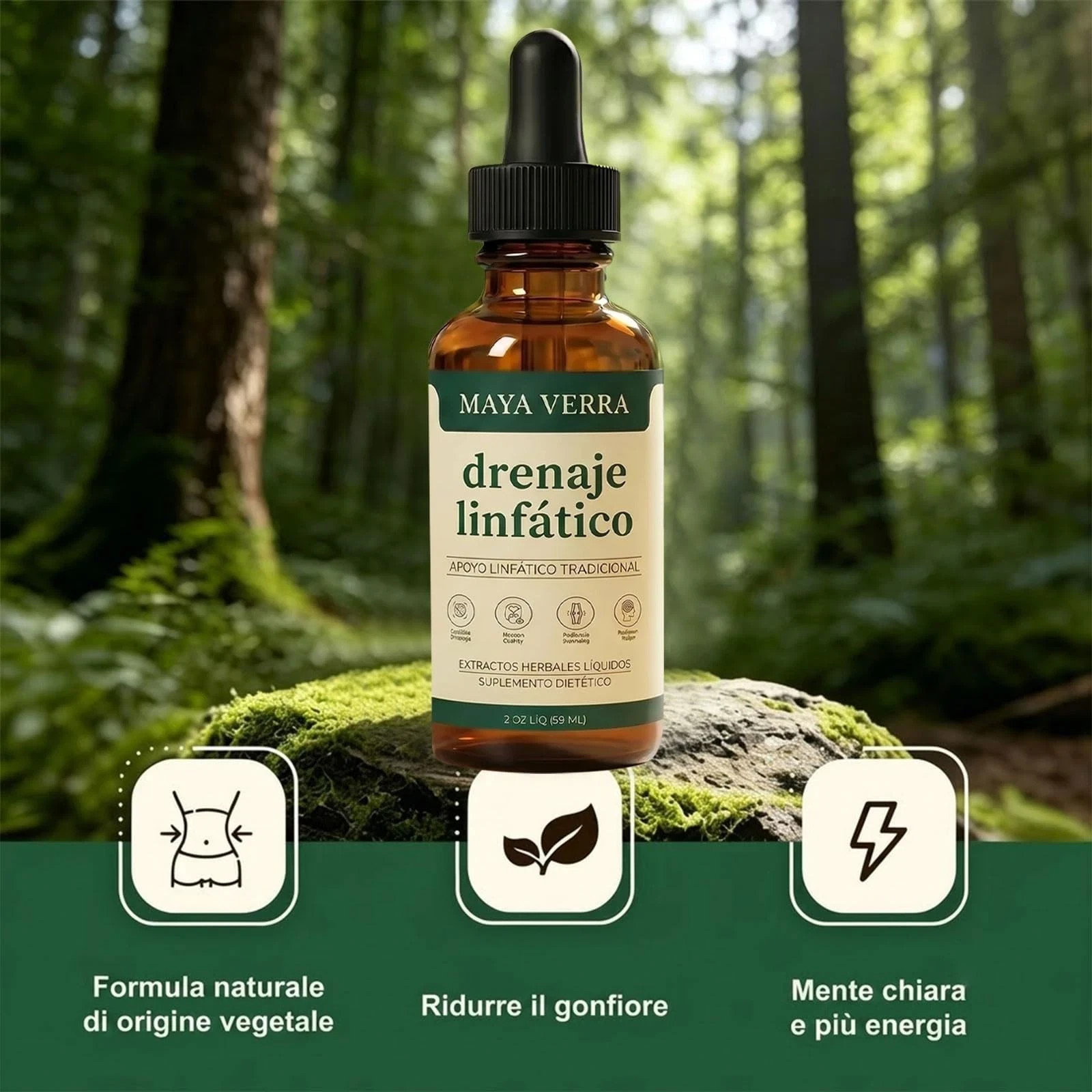 Mayaverra Lymphatic Drainage Drops Herbal Liquid Lymph Support Wellness Tincture