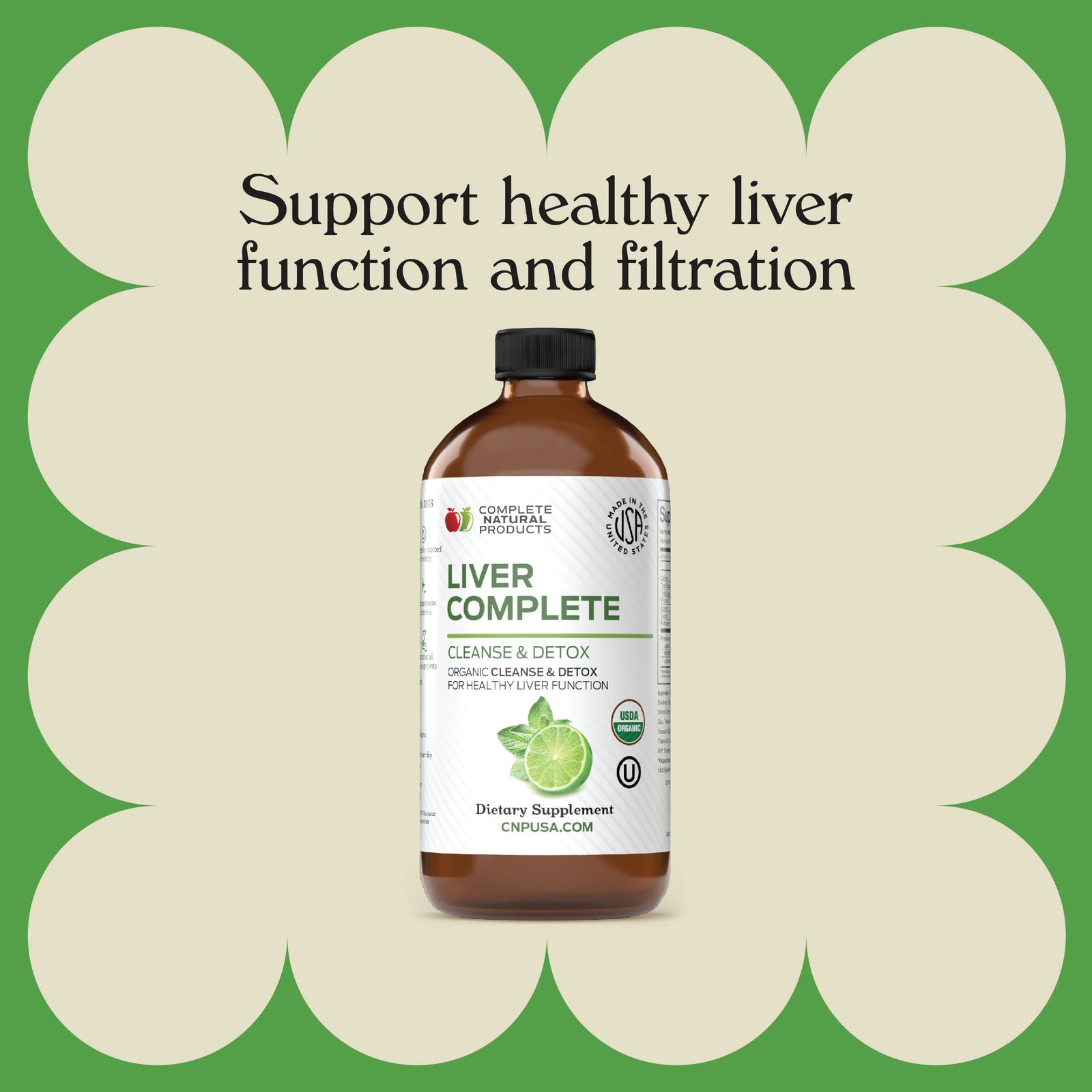 Liver Complete 8oz Organic Liquid 8 Fl Oz (Pack of 1), Amber Bottle