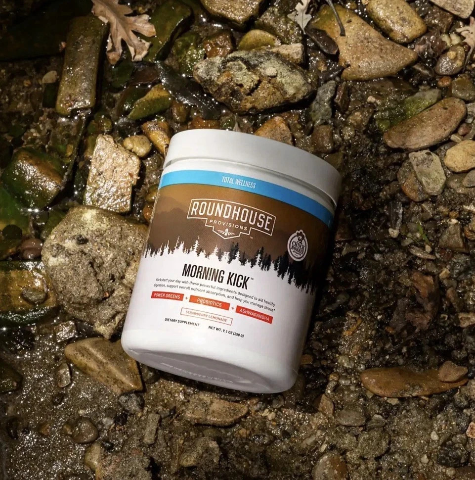 ROUNDHOUSE PROVISIONS MORNING KICK-DIGESTIVE SUPPORT POWDER-STRAWBERRY LEMONADE
