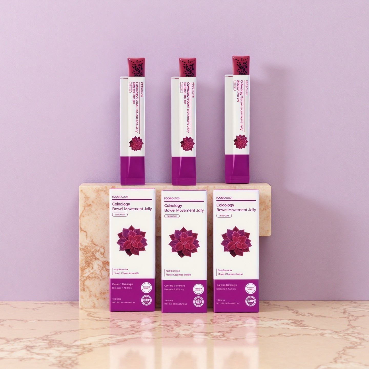 3PCS FOODOLOGY Coleology Bowel Movement (Grape & Prune) 10 Sticks NEW