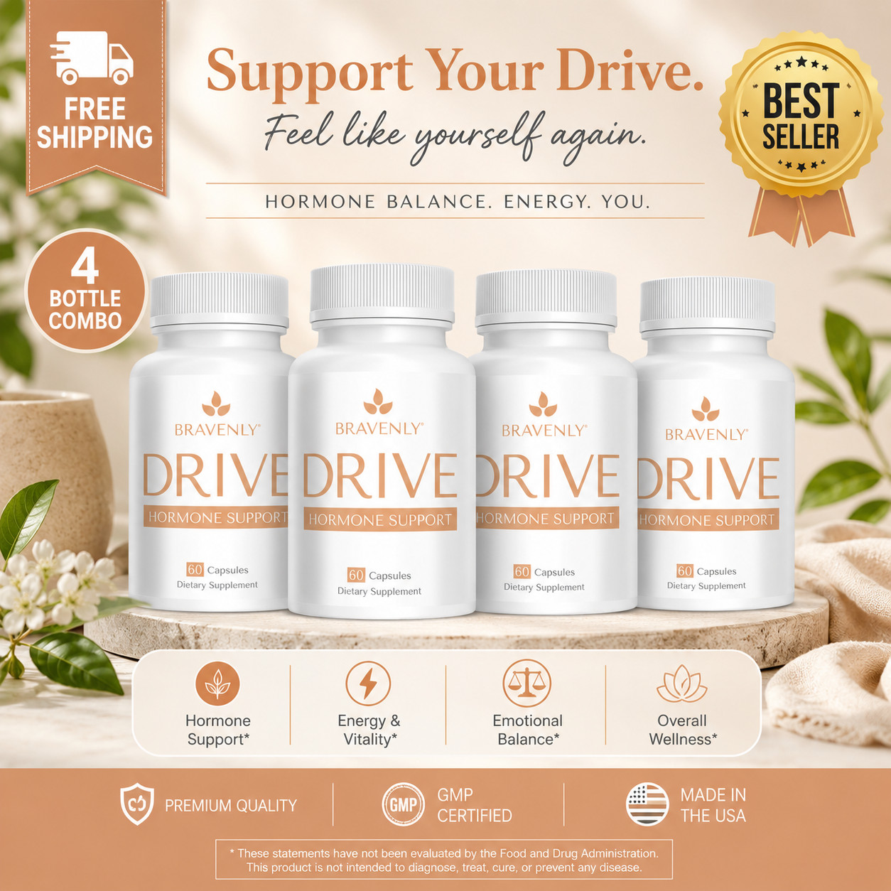 NEW X4 Bravenly Drive 240 capsules – EXP 2028