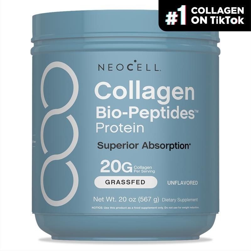 Unflavored Grass-Fed Collagen Peptides | NeoCell 20oz | 20g Collagen/Serving