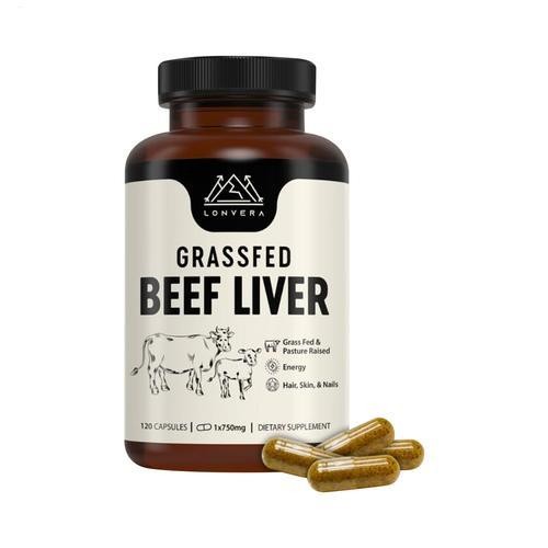 Quality Grass Fed Beef Liver Capsules Dessicated Liver Supplement 120 Tablets