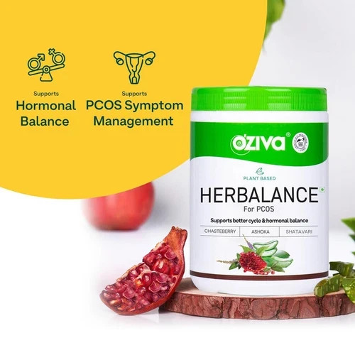 OZiva Plant Based HerBalance for PCOS Supplements for Women 200 gm