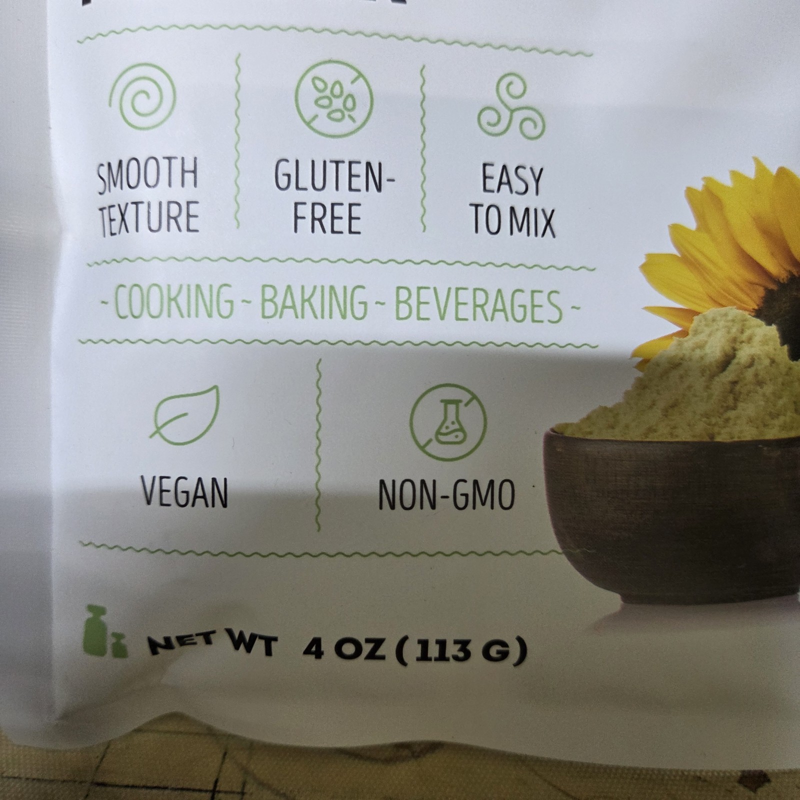 LOT – 3 BAGS Kate Naturals Sunflower Lecithin Powder – Bread Gummies Cooking 4oz
