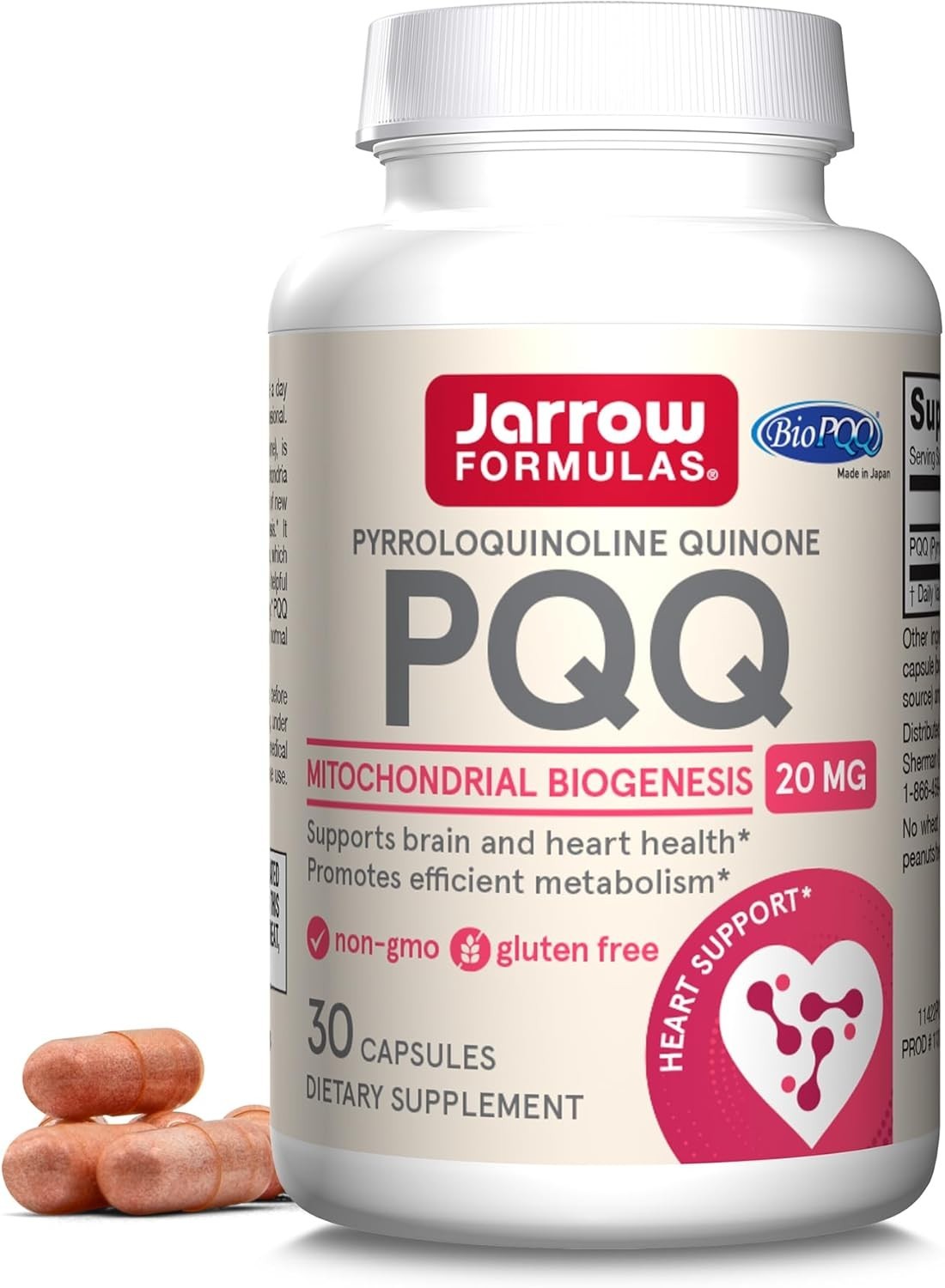 Essential PQQ 20mg Dietary Supplement for Heart & Cognitive Health – 30 Capsules