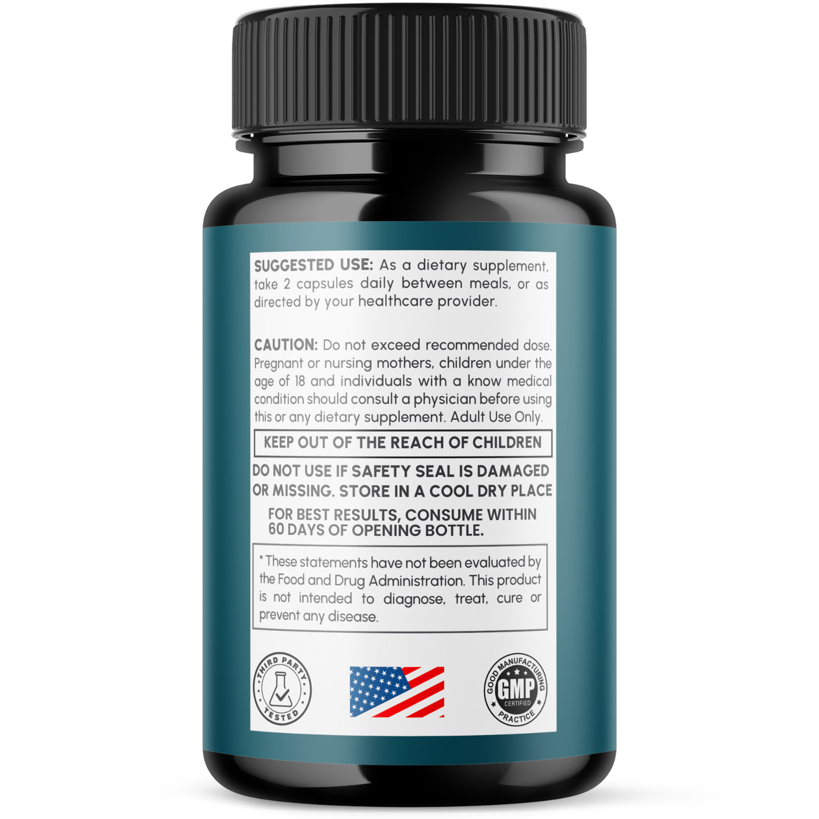 (1 Pack) Tstrive Advanced Male Support Performance Supplement 60 Capsules