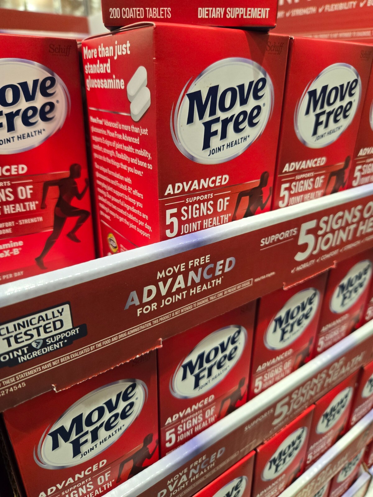 SCHIFF Move Free Advanced Glucosamine & FruiteX-B 200 tablets EXP 12/2026